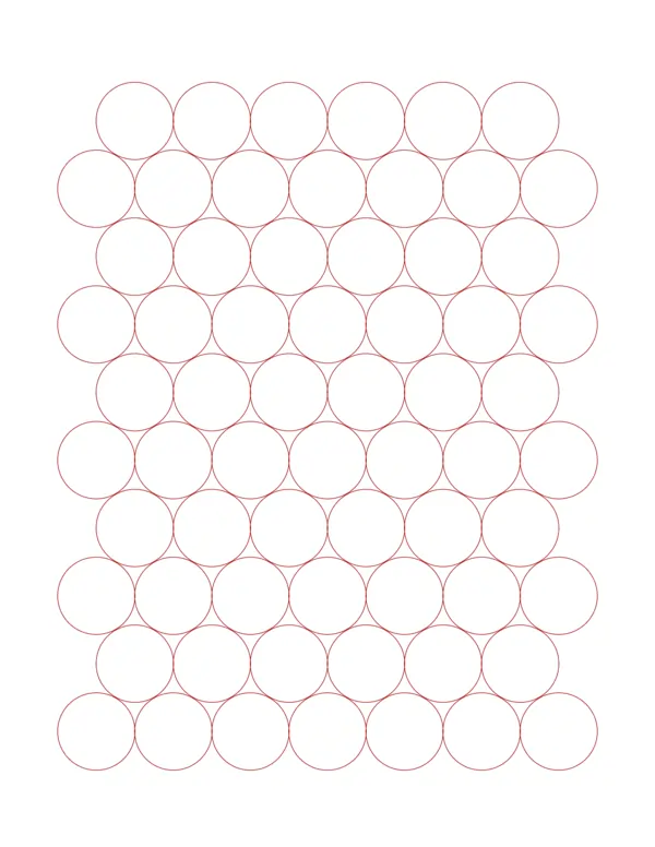 1-inch hex circles graph paper