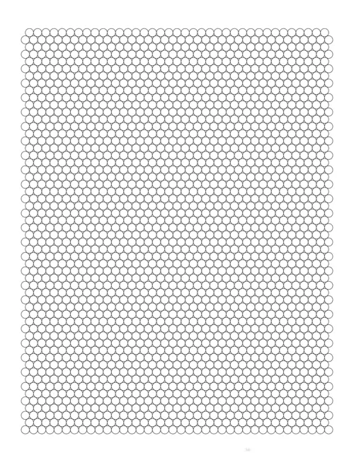 5 mm hex circles graph paper