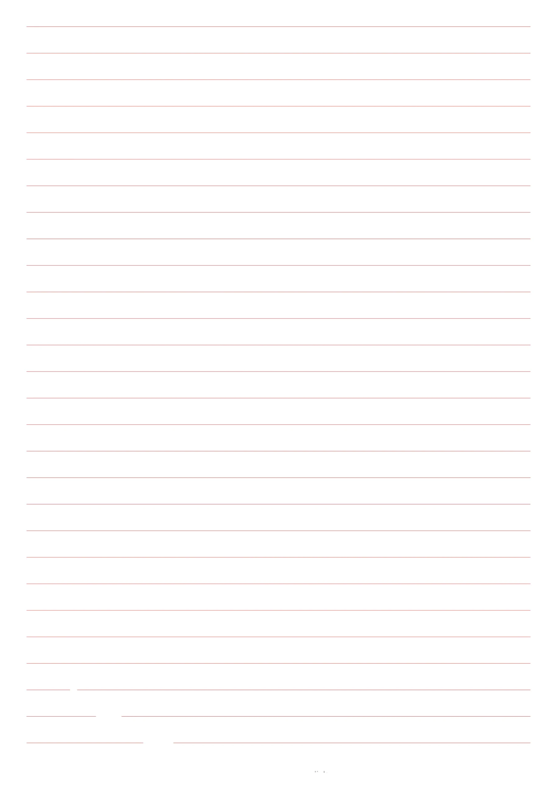a4-size red lined paper with 10mm spacing