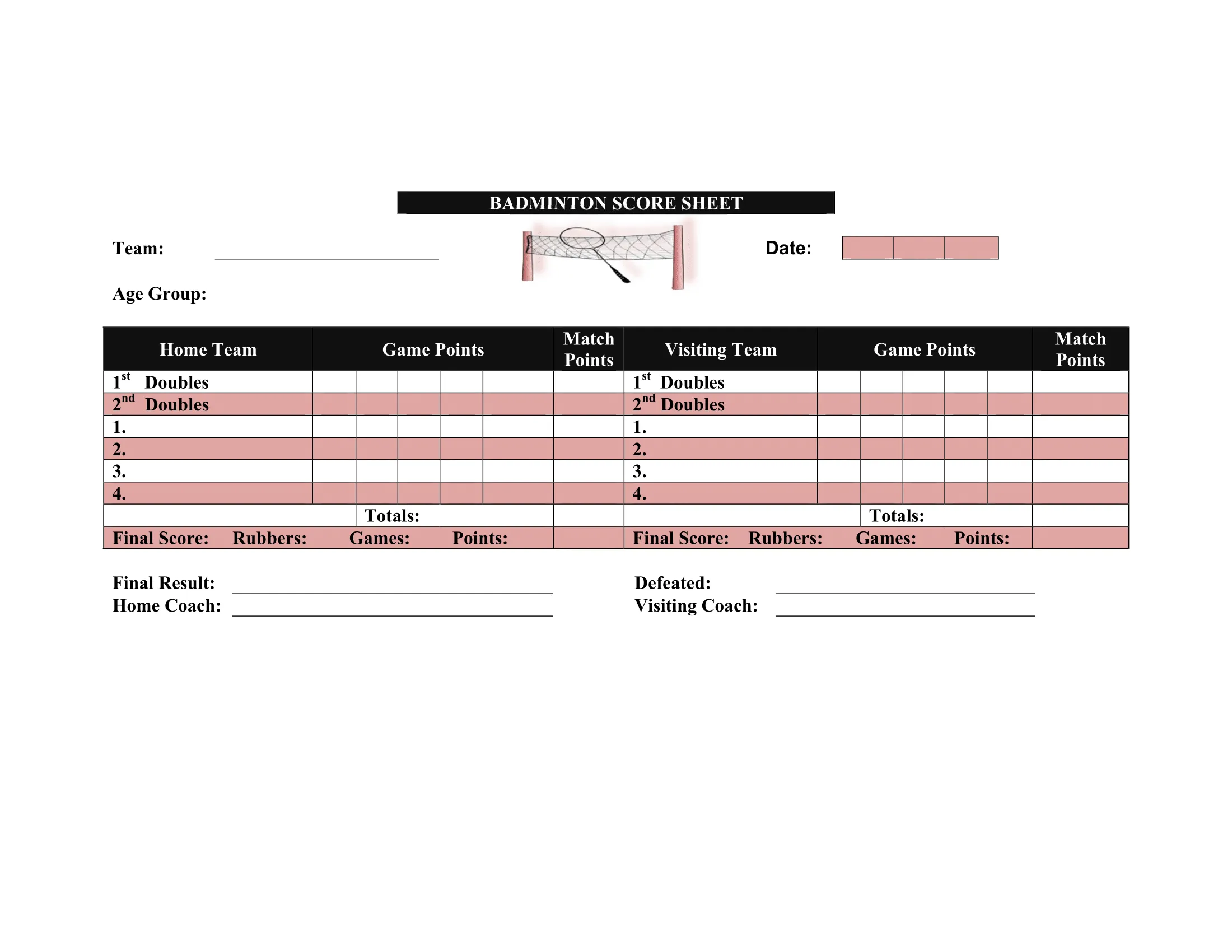 badminton score sheet