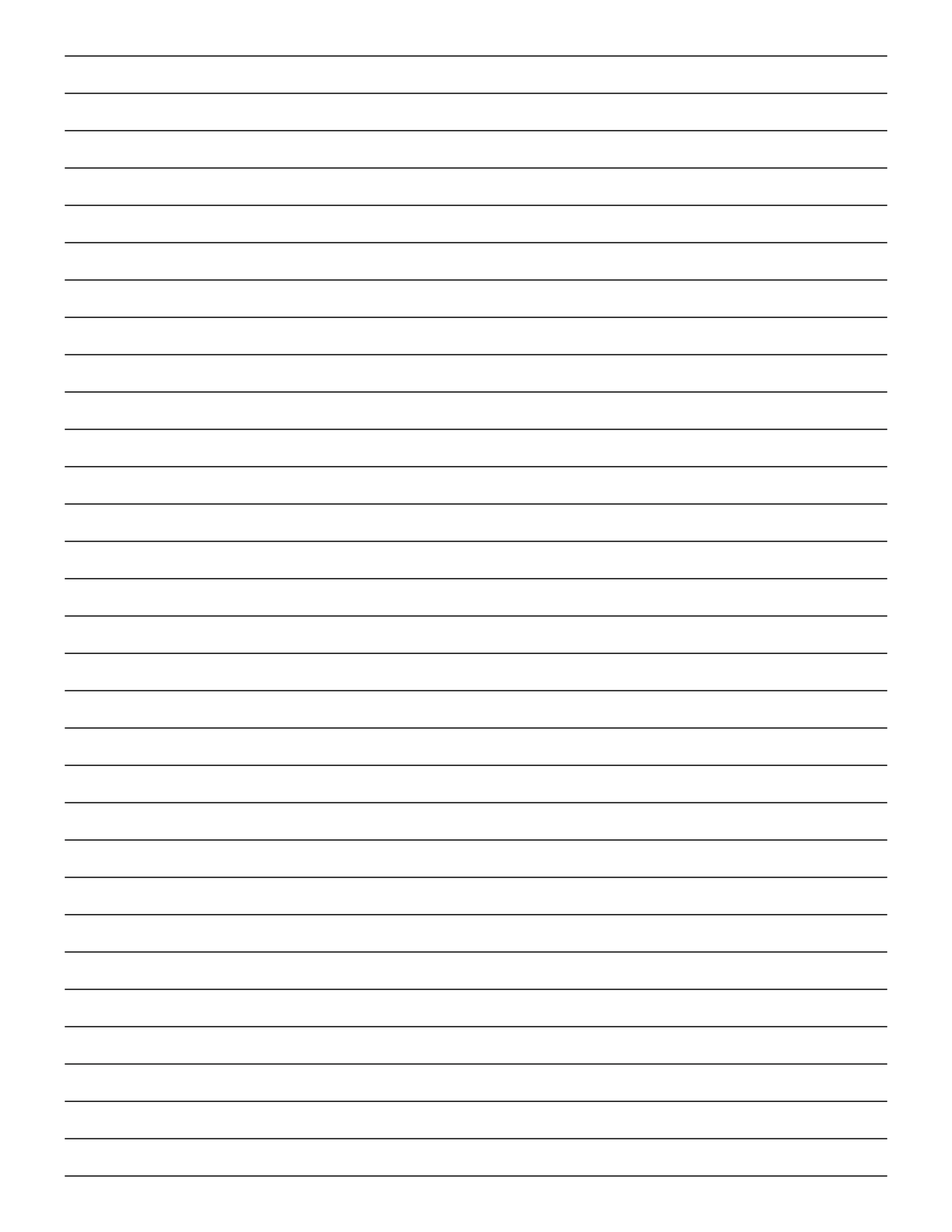 Letter size 3 black lines per inch lined paper template for writing
