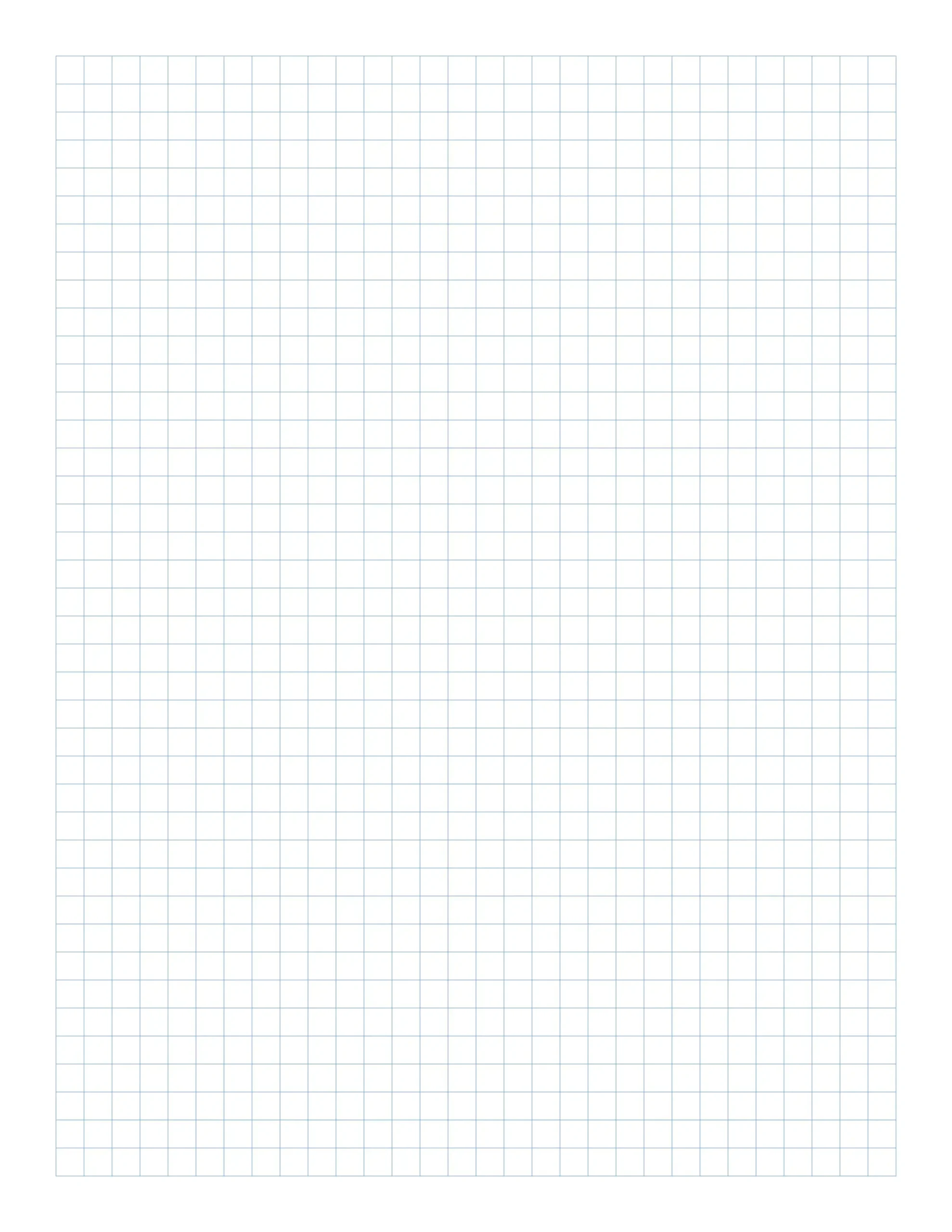 blue 1/4" inch graph paper
