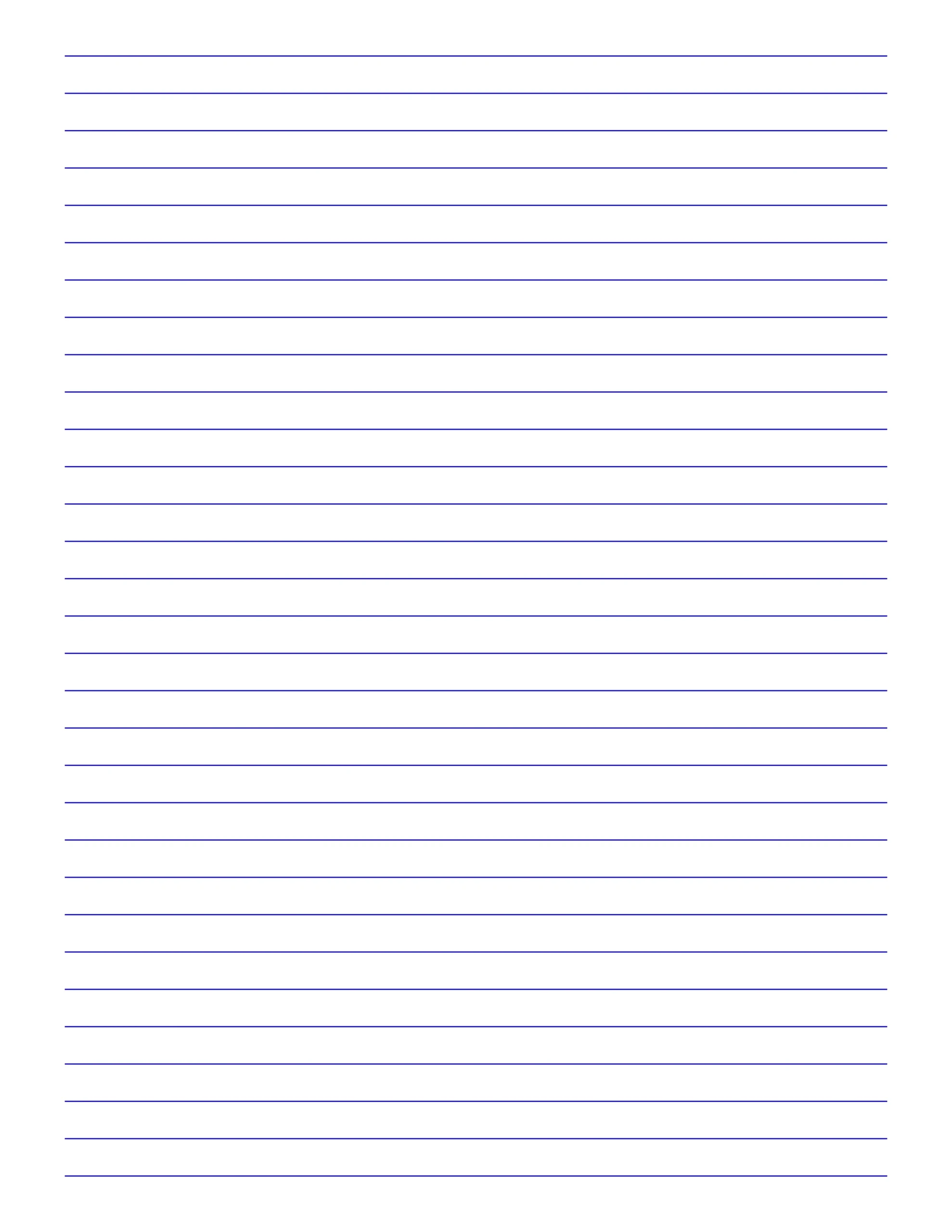 letter size 3 blue lines per inch lined paper template for writing