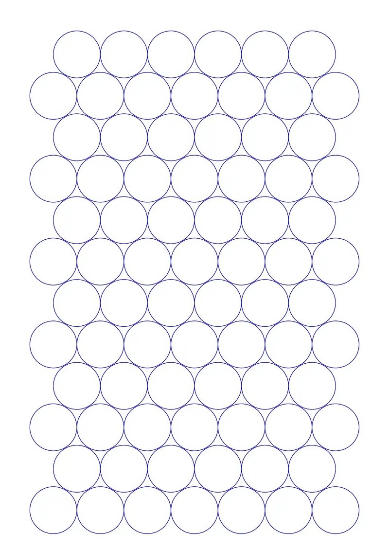 blue circles graph paper