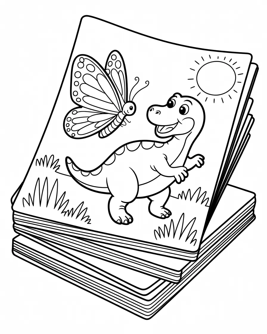 dinosaur and butterfly printables stack
