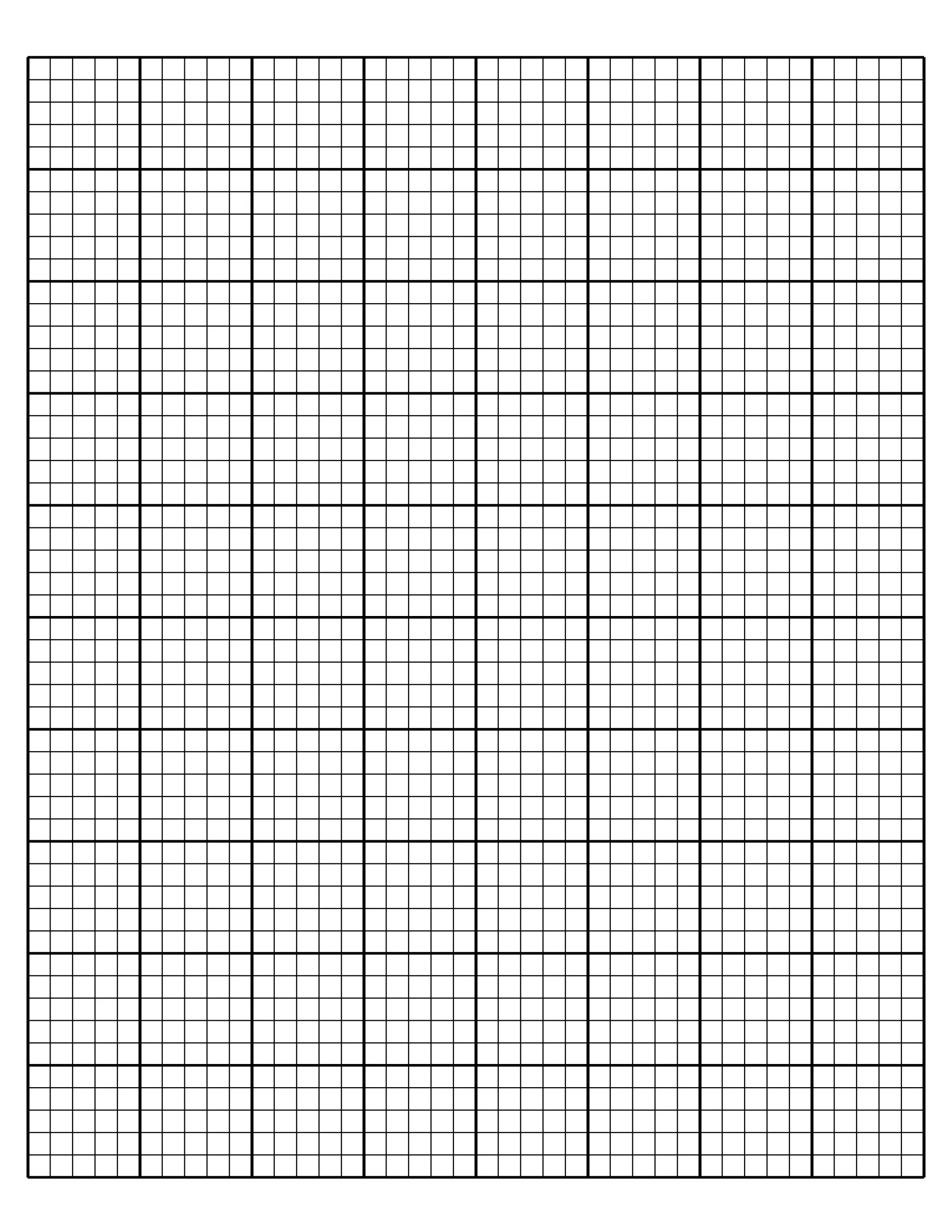5 inch bold graph paper