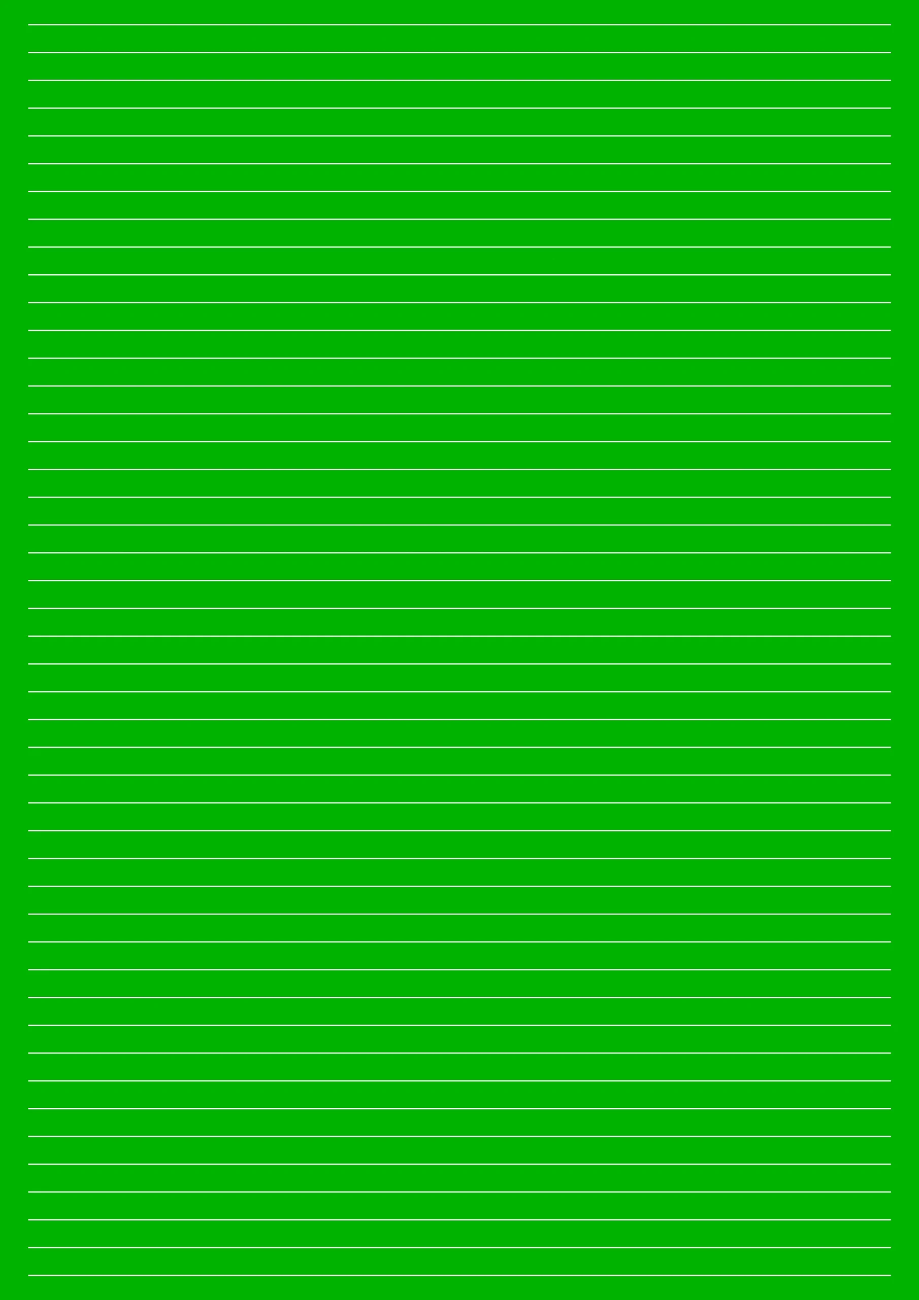 green a4 lined paper