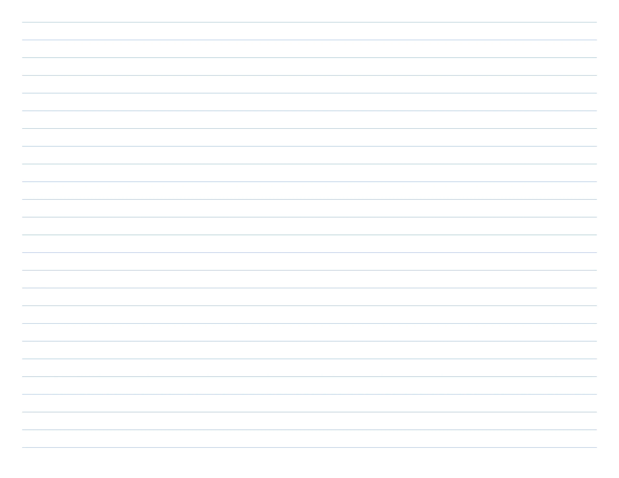 letter size landscape blue 8 mm lined paper template