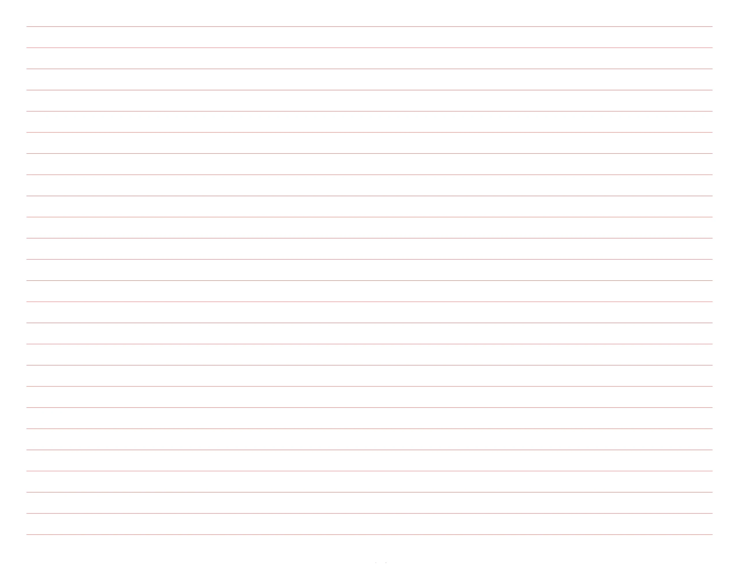 letter size landscape red 8 mm lined paper template