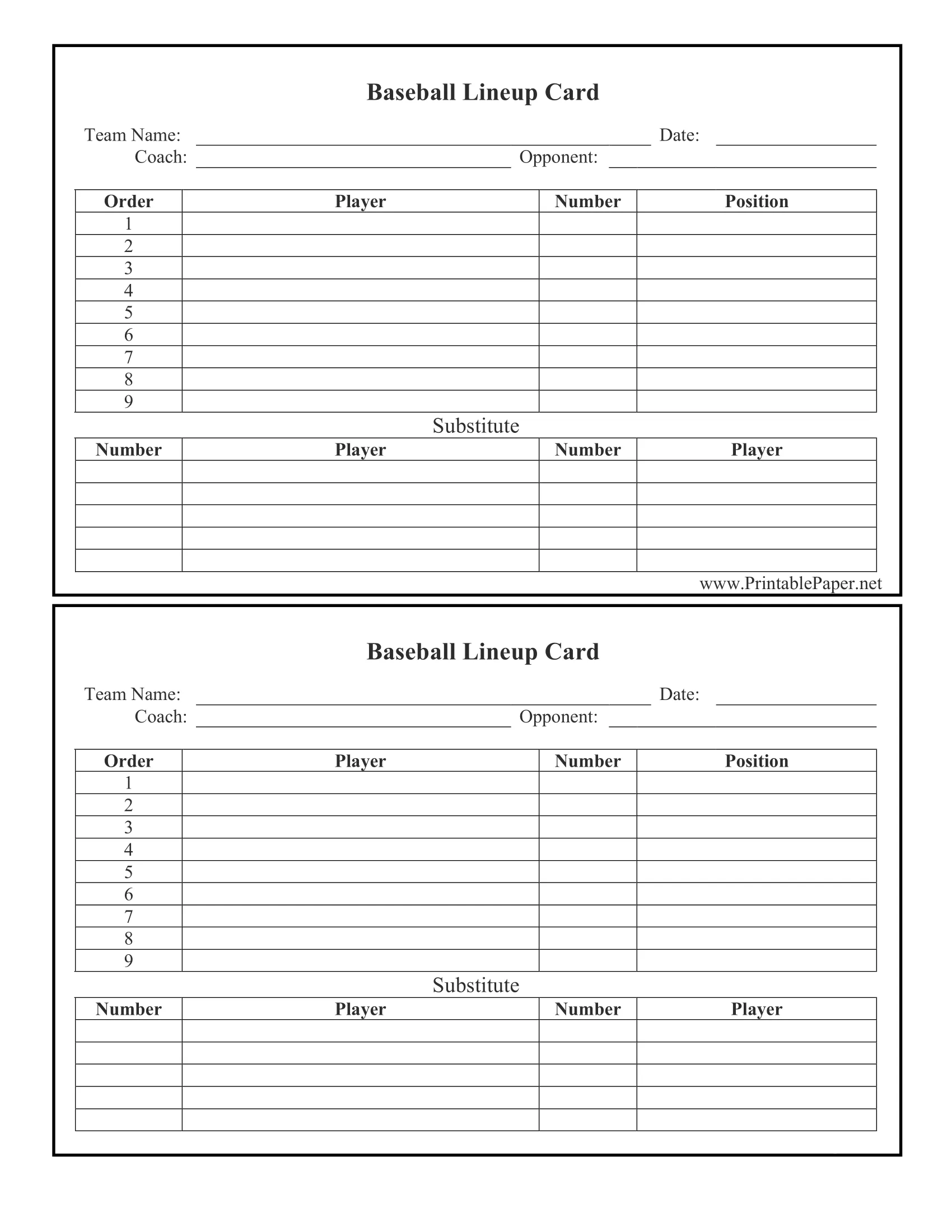 printable baseball lineup card