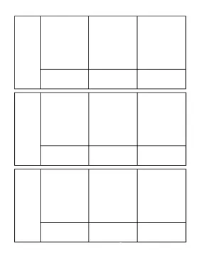 printable blank three-panel comic template