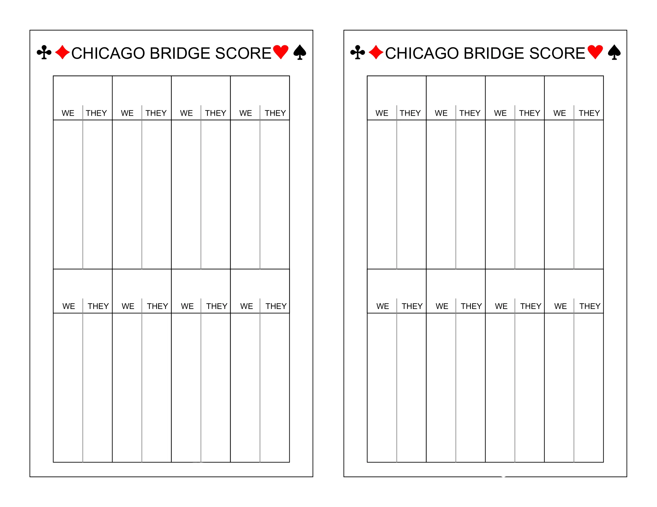 printable chicago bridge score sheet 1