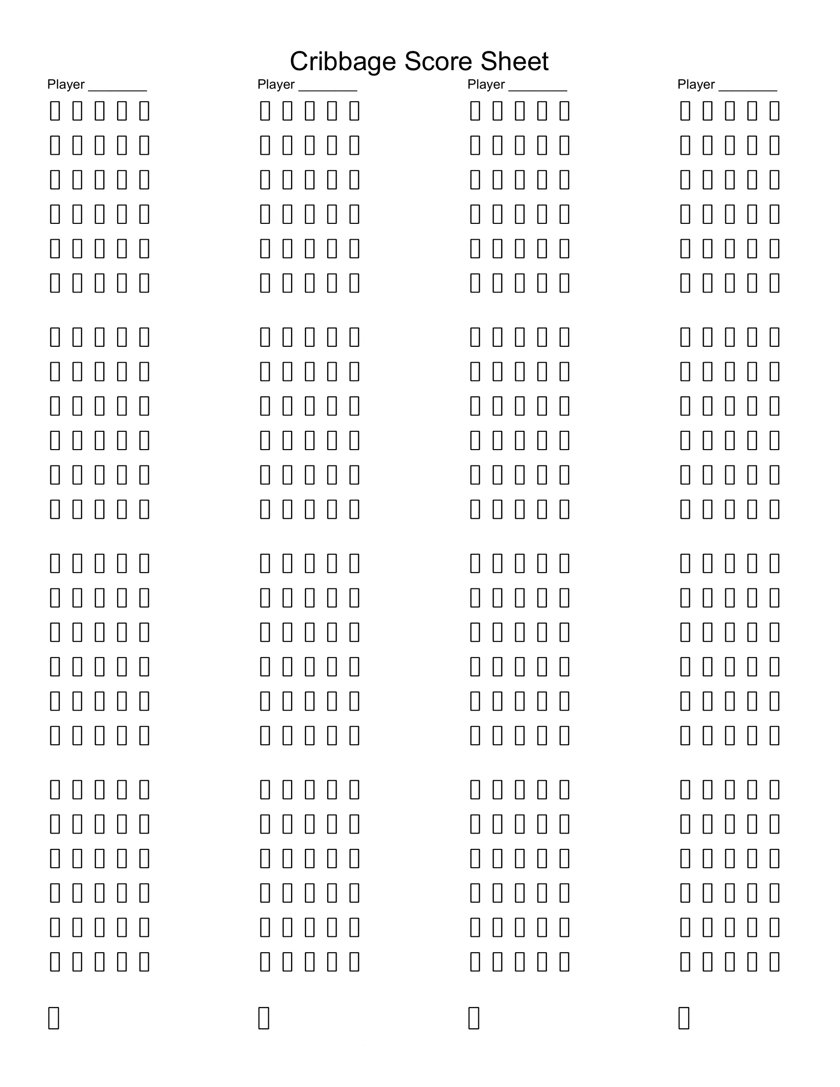 printable cribbage score sheet