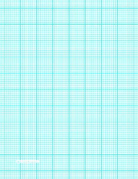 graph paper with eight lines per inch and heavy index lines on letter-sized paper