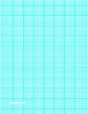graph paper with sixteen lines per inch and heavy index lines on letter-sized paper