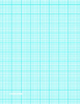 graph paper with ten lines per inch and heavy index lines on letter-sized paper