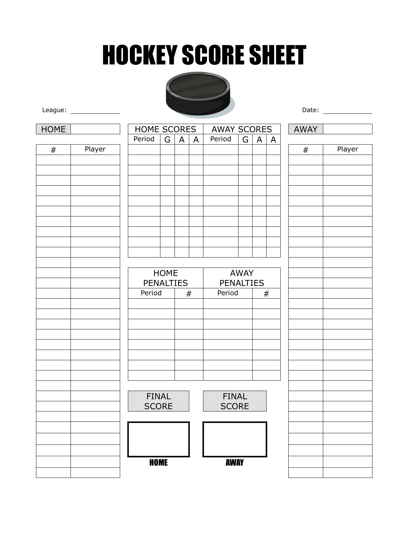 printable hocky score sheet
