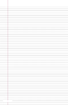 printable lined paper college-ruled on ledger-sized paper in portrait orientation