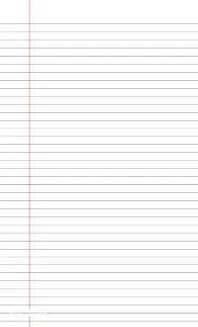 printable lined paper wide-ruled on legal-sized paper in portrait orientation