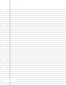 printable lined portrait letter narrow rule hole Punch