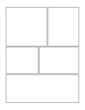 printable staggered box comic page