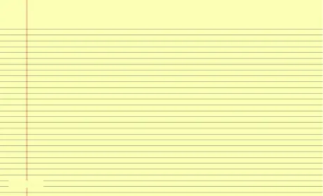 printable yellow legal lined landscape narrow