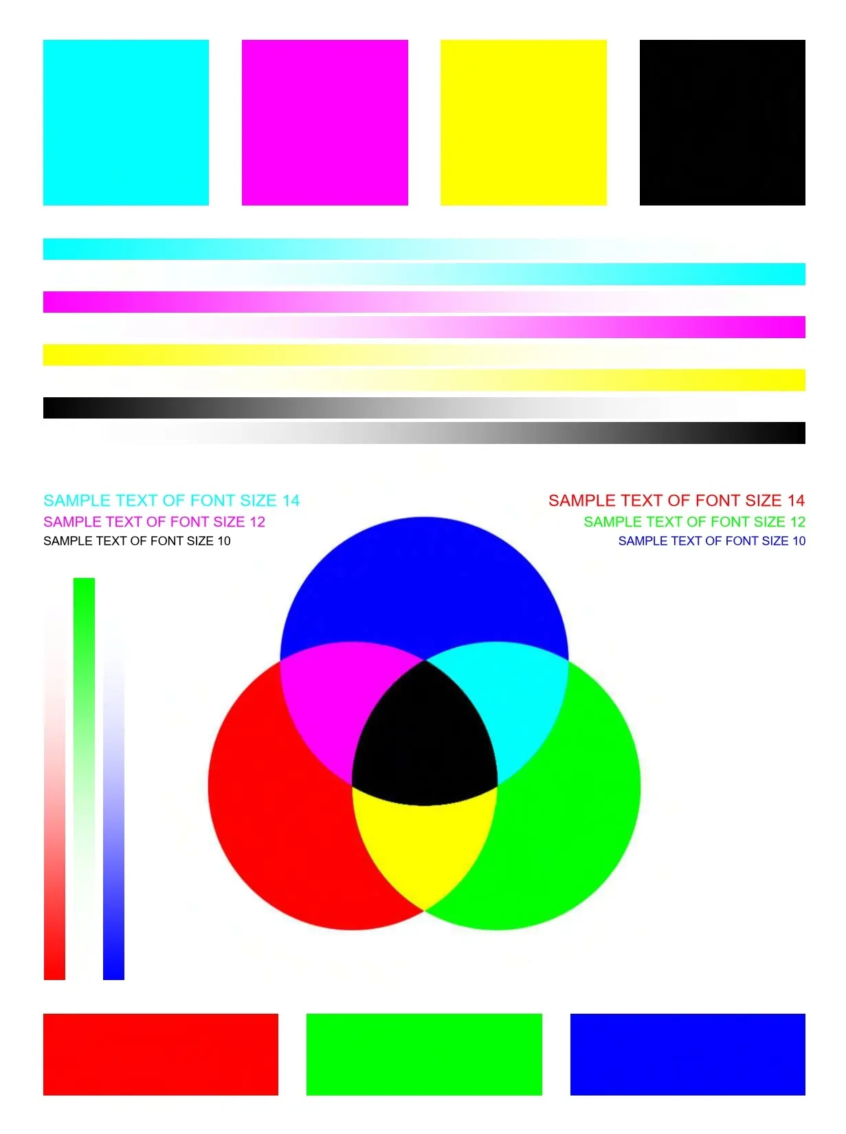 rgb & cmyk test page