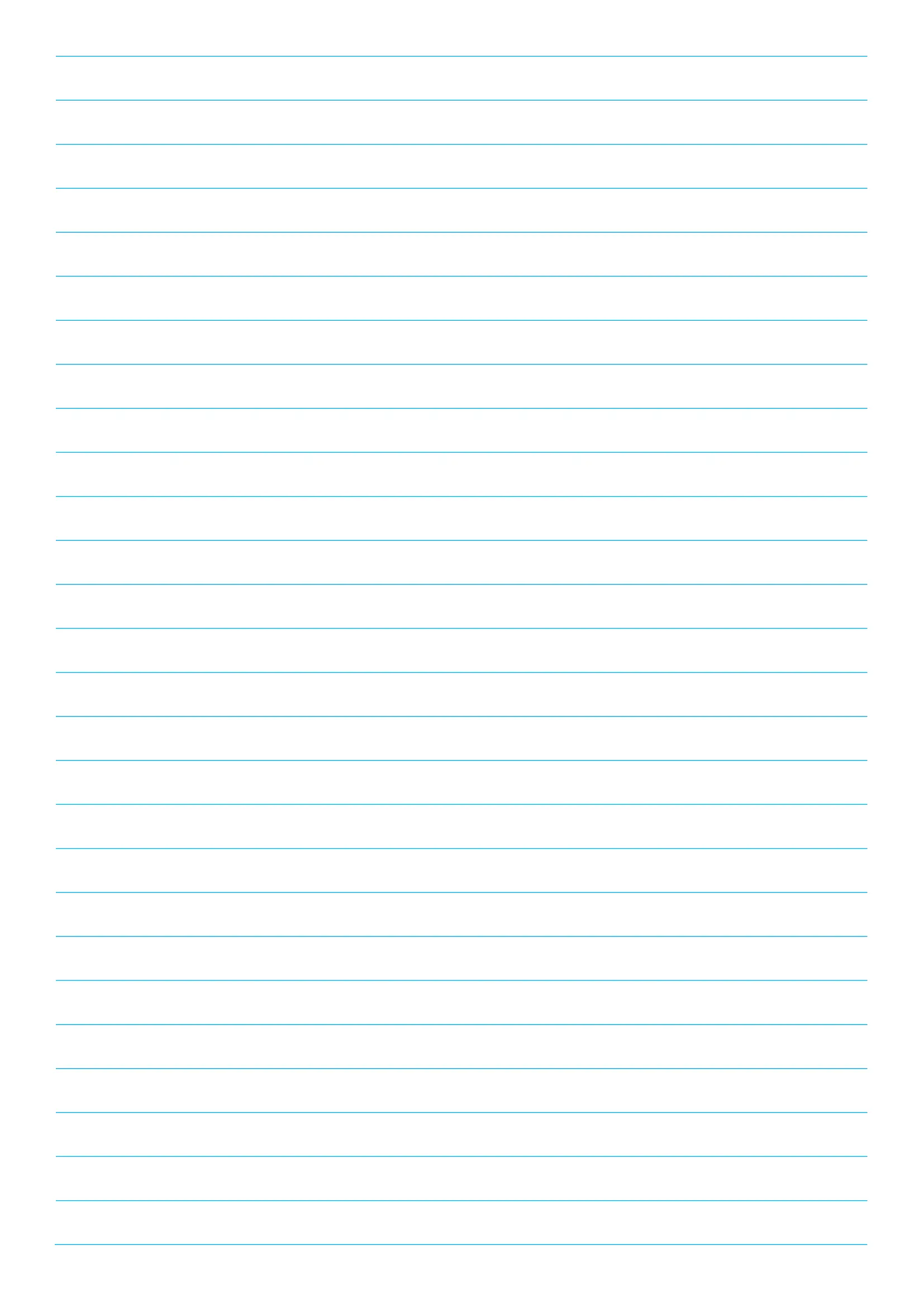 10 blue lined paper
