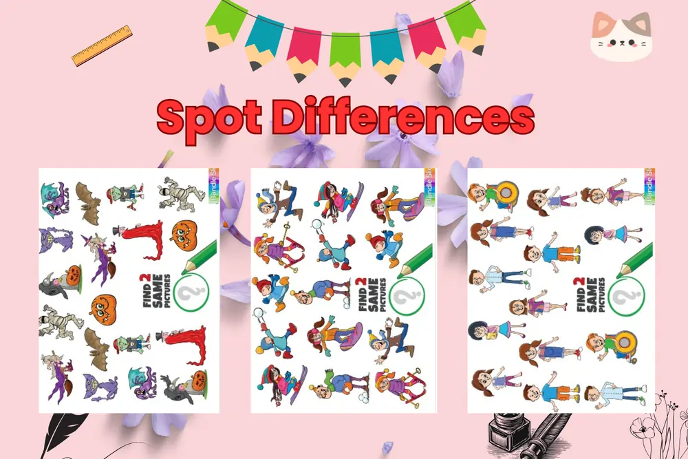 spot the differences worksheet