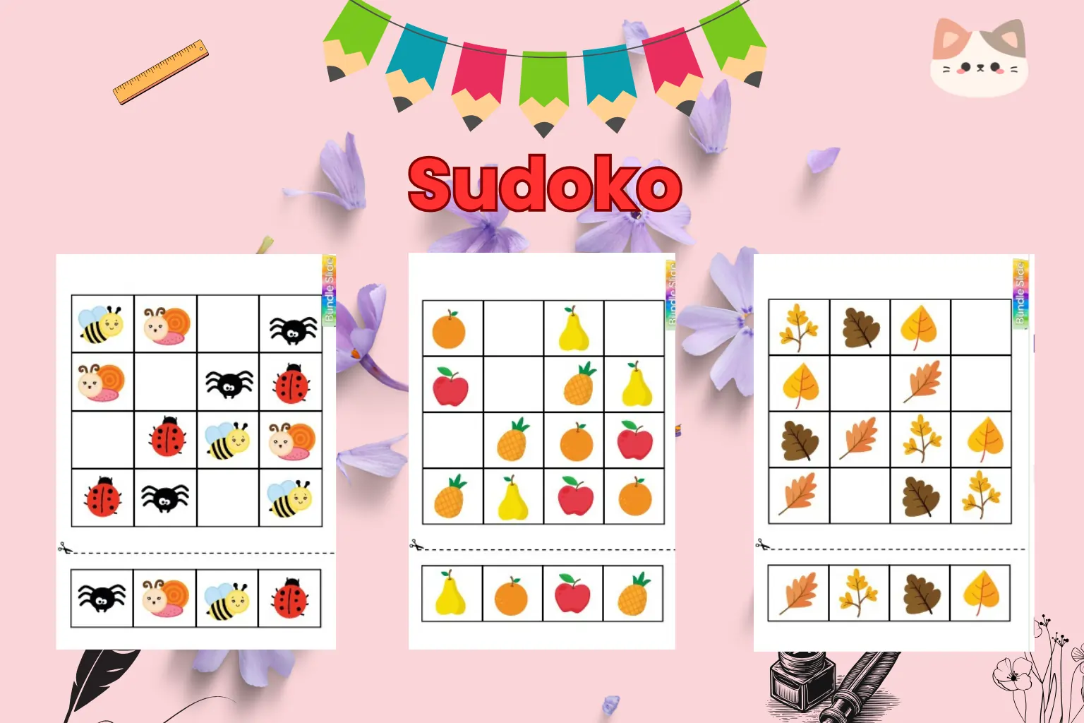 Preschool work sudoko pages
