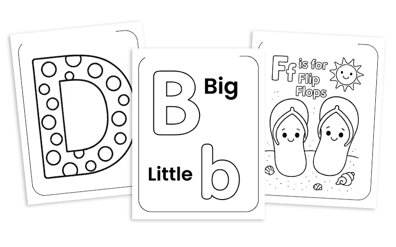 alphabet coloring pages