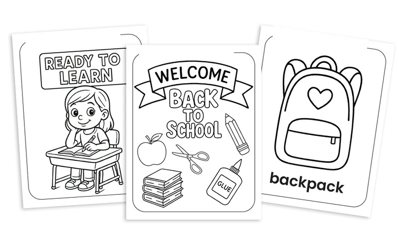 back to school coloring pages