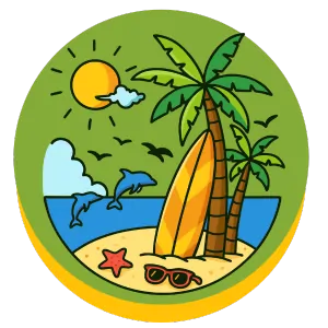 beach coloring page icon