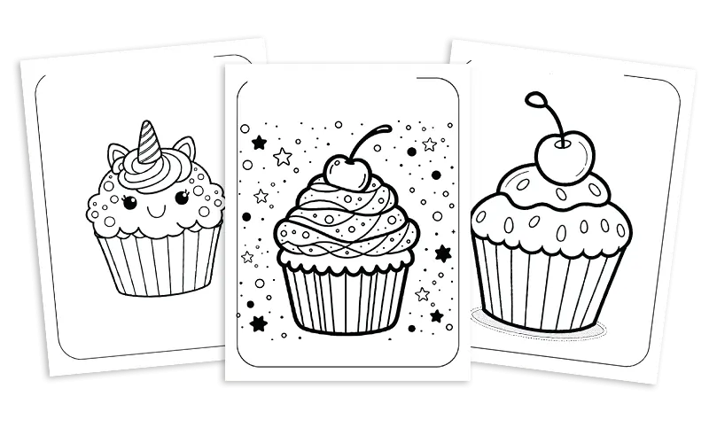 cup cake coloring pages