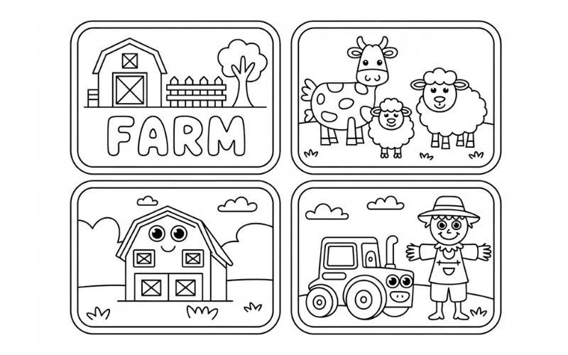 farm coloring pages