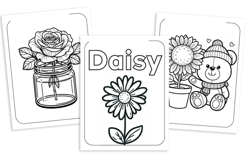 flowers coloring pages