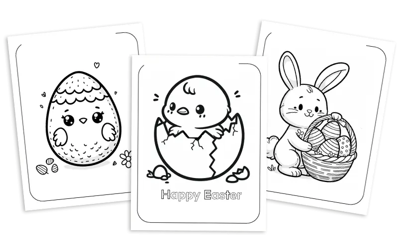 happy easter coloring pages