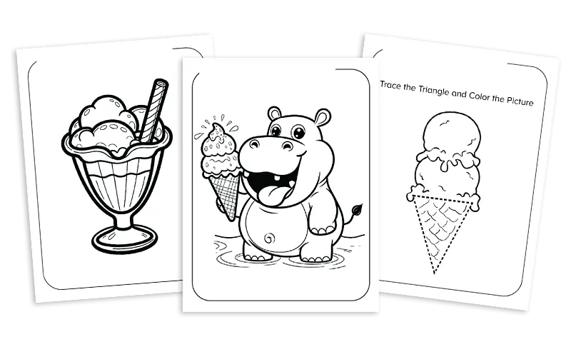 ice cream coloring pages