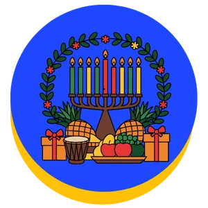 kwanzaa coloring page icon