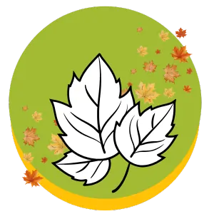 leaves coloring page icon