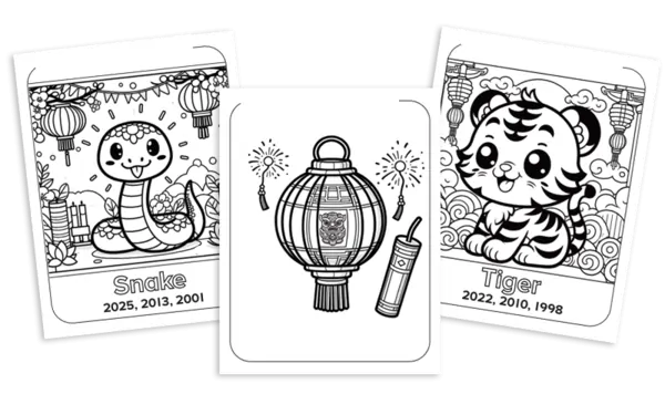 lunar new year coloring pages