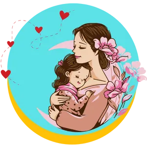 mother day coloring page icon