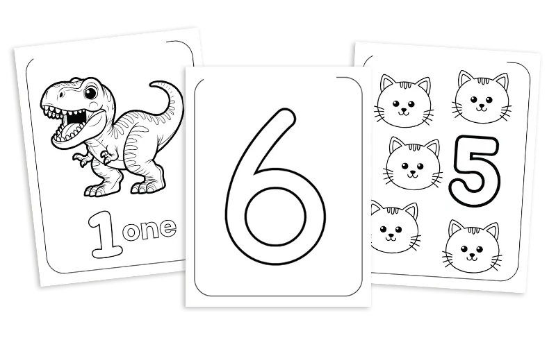 number coloring pages