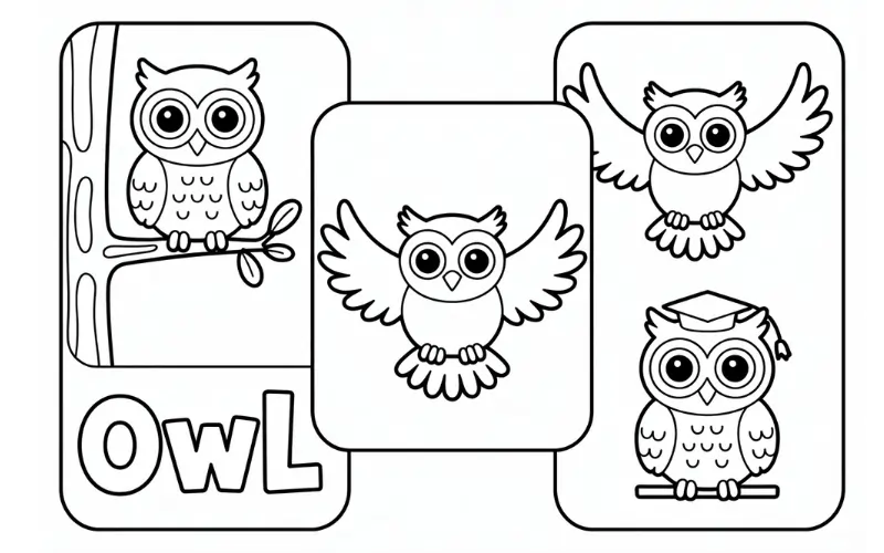 owl coloring pages