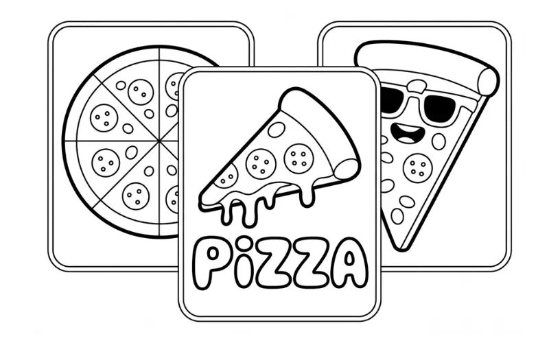 pizza coloring pages
