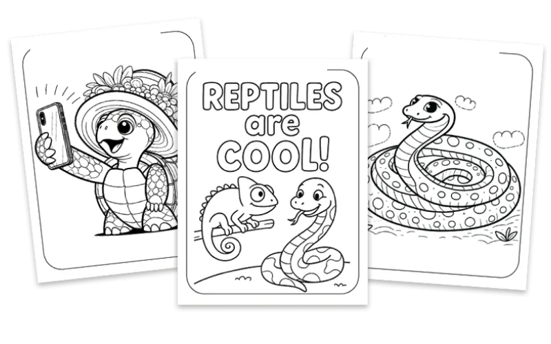 reptile and amphibian coloring pages