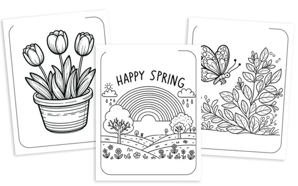spring coloring pages