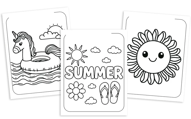 summer coloring pages