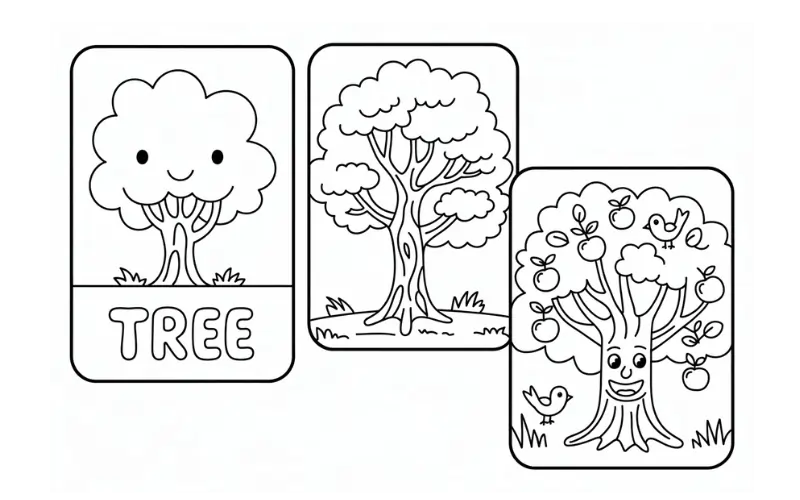 tree coloring pages