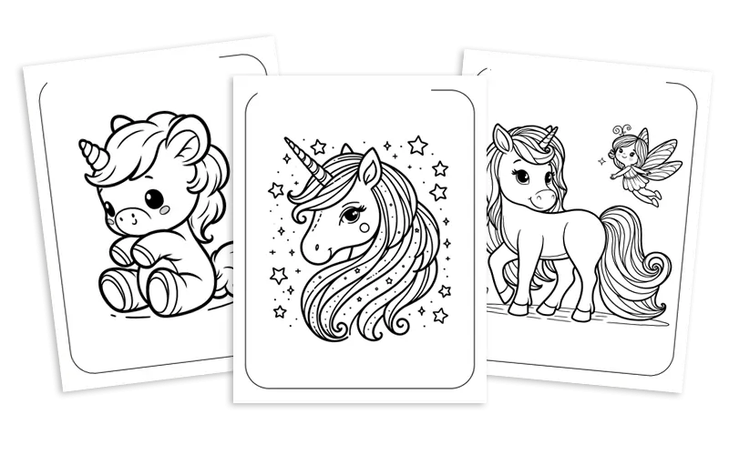 unicorn coloring pages